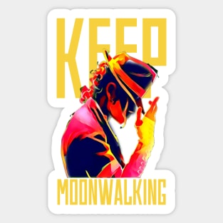 Keep Moonwalking Sticker